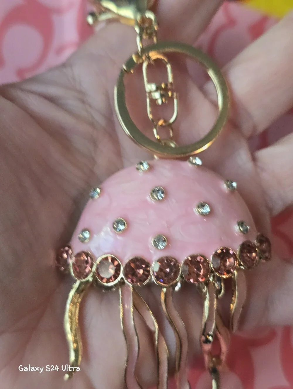 Beautiful Jellyfish Bag Charm/ Keychain NEW